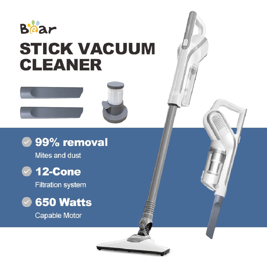 2 in 1 Vacuum Cleaner 650W Home Household Low Noise Strong Suction Multi-Stage filtration BVC2-W650