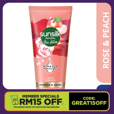 SUNSILK Natural Bio Active Smooth & Shine Hair Conditioner 330ml