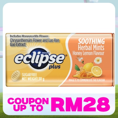 ECLIPSE PLUS Soothing Herbal Mints Honey Lemon Flavor 30g