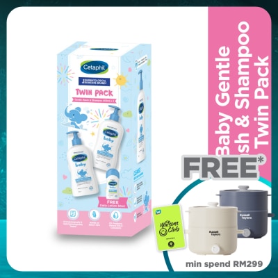 CETAPHIL Gentle Wash & Shampoo 400ml x 2 +  GWP