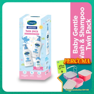 CETAPHIL - Gentle Wash & Shampoo 400ml x 2 + GWP