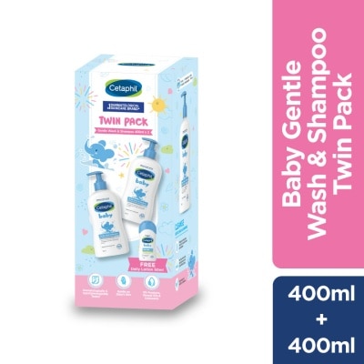CETAPHIL Gentle Wash & Shampoo 400ml x 2 +  GWP