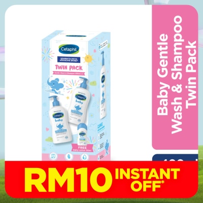 CETAPHIL Gentle Wash & Shampoo 400ml x 2 +  GWP