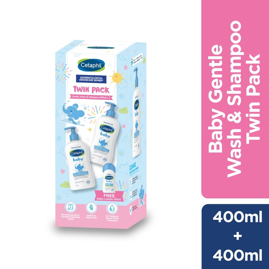 Gentle Wash & Shampoo 400ml x 2 +  GWP