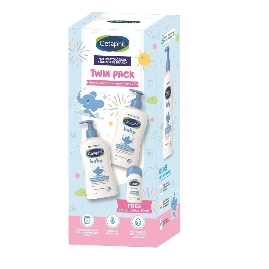 Gentle Wash & Shampoo 400ml x 2 +  GWP