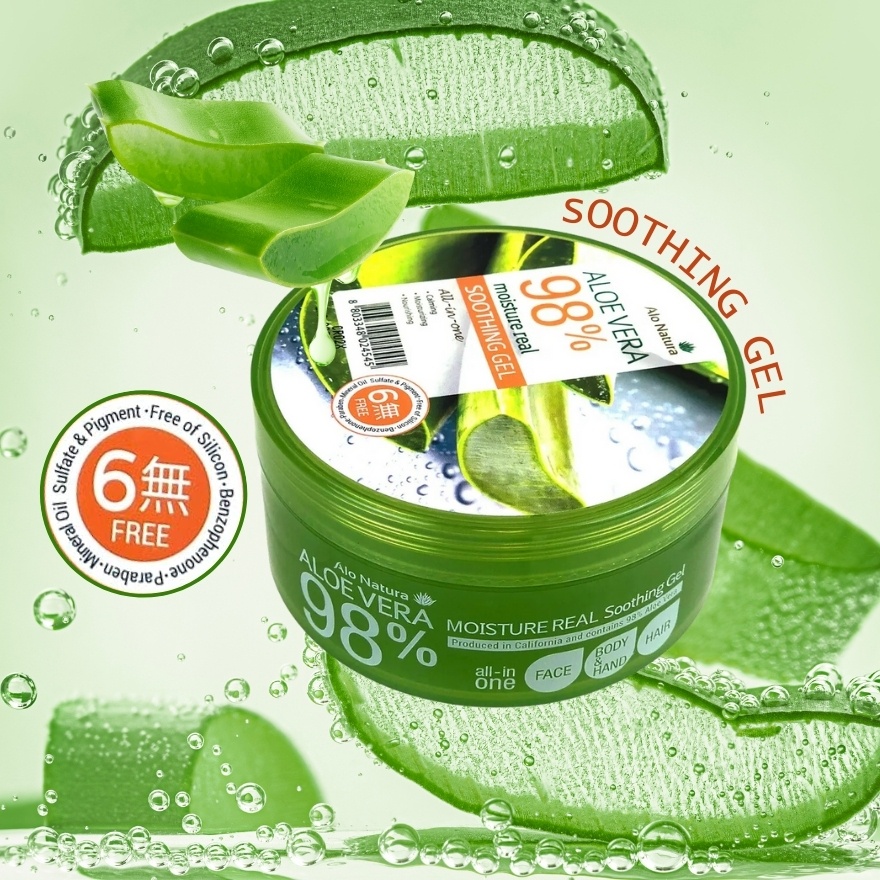 Aloe Vera 98 Moisture Real Soothing Gel (Calming, Moisturising Norishing) 300ml image