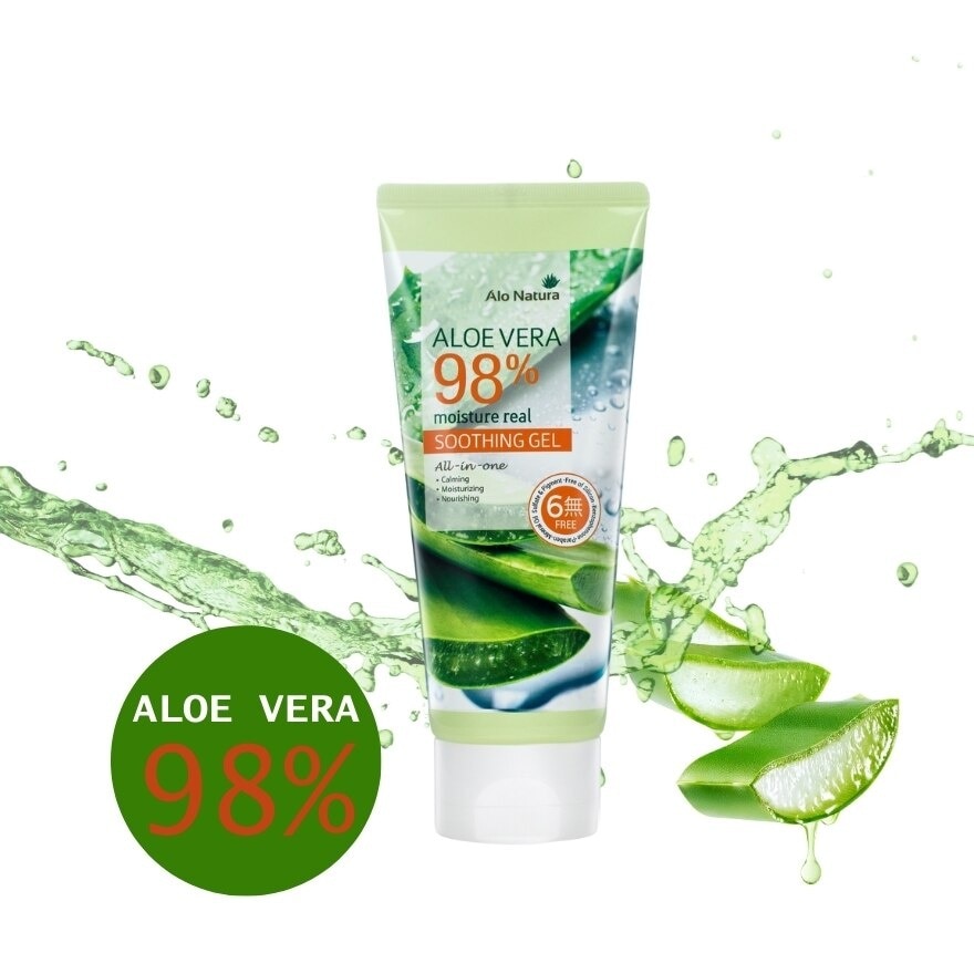 Aloe Vera 98% Moisture Real Soothing Gel (Calming, Moisturising & Norishing) 150ml