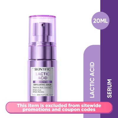 SKINTIFIC Lactic Acid Skin Renewal Exfoliating Serum 20ml