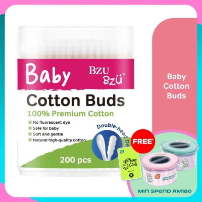 BZU BZU Baby Cotton Buds 200 Pcs