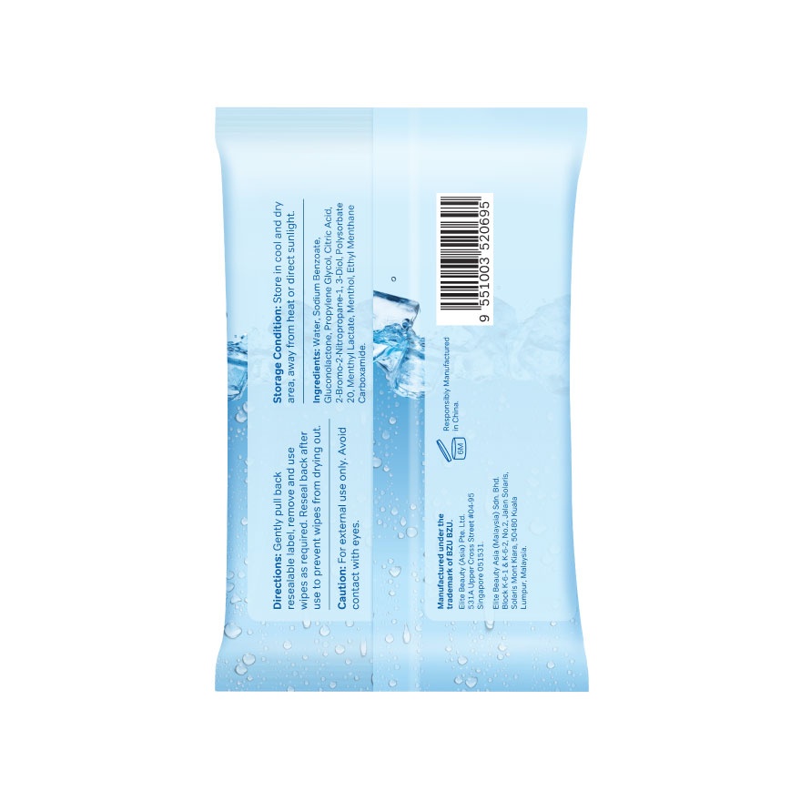Icy Cooling Wet Wipes 10s