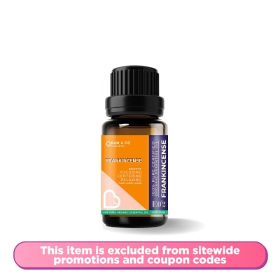 BAM & CO Frankincense Organic Essential Oil 10ml