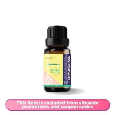 BAM & CO Lemongrass Organic Essential Oil 10ML