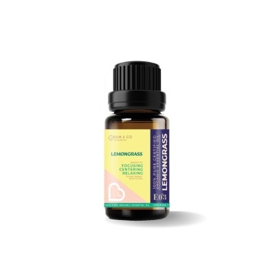 BAM & CO Lemongrass Organic Essential Oil 10ml