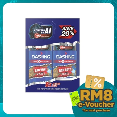 DASHING Bad Boyz Deodorant Roll On Rebel 50ml x 2