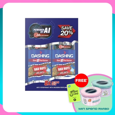 DASHING Bad Boyz Deodorant Roll On Rebel 50ml x 2