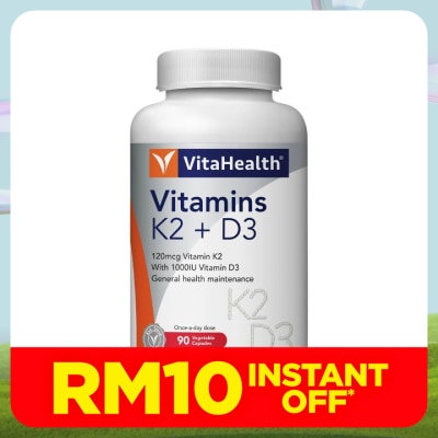 VITAHEALTH Vitamins K2 + D3 90s