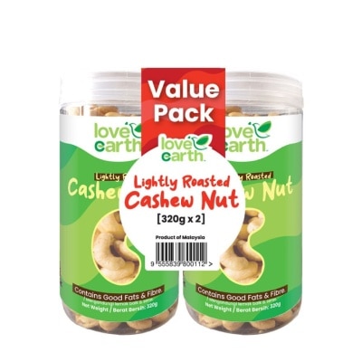 LOVE EARTH Lightly Roasted Cashew Twin Pack 350g x 2