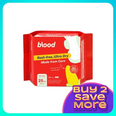 BLOOD Ultrathin Corn Pad Regular Wings 25cm 14s