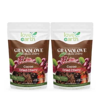 LOVE EARTH Chocoholic Cherry Granolove Twin Pack 300g x 2