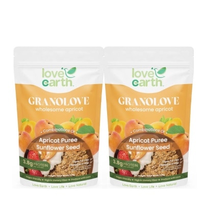 LOVE EARTH Apricot Granolove Twin Pack 300g x 2