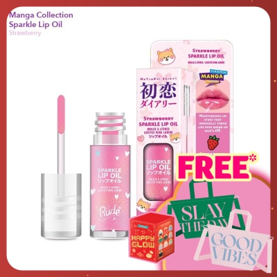 RUDE COSMETIC Manga Collection Manga Sparkle Lip Oil Strawberry