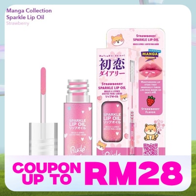 RUDE COSMETIC Manga Collection Manga Sparkle Lip Oil Strawberry