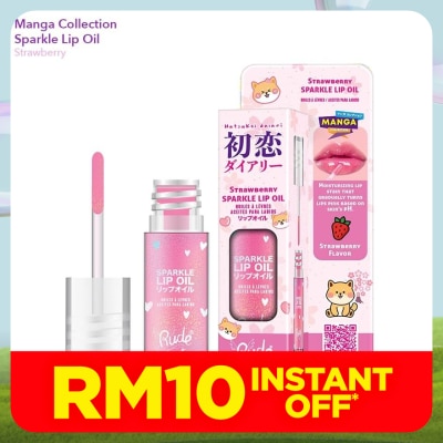 RUDE COSMETIC Manga Collection Manga Sparkle Lip Oil Strawberry