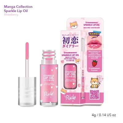 RUDE COSMETIC Manga Collection Manga Sparkle Lip Oil Strawberry