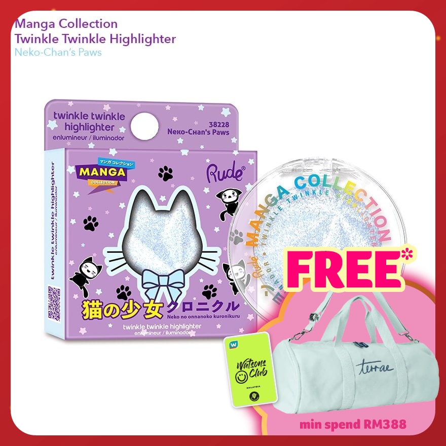 RUDE COSMETIC Manga Collection Twinkle Twinkle Highlighter Neko-Chan's Paws