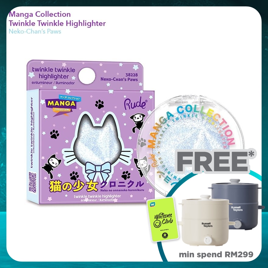 RUDE COSMETIC Manga Collection Twinkle Twinkle Highlighter Neko-Chan's Paws