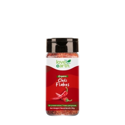 LOVE EARTH Organic Dried Chili Flakes 50g