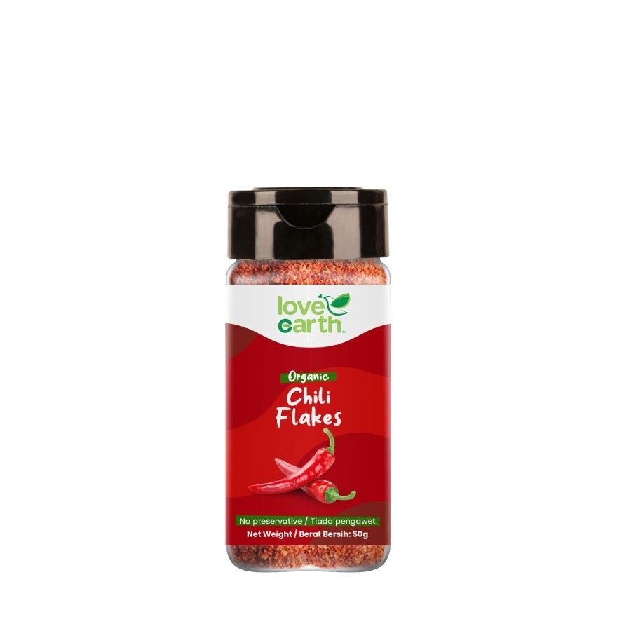 Organic Dried Chili Flakes 50g