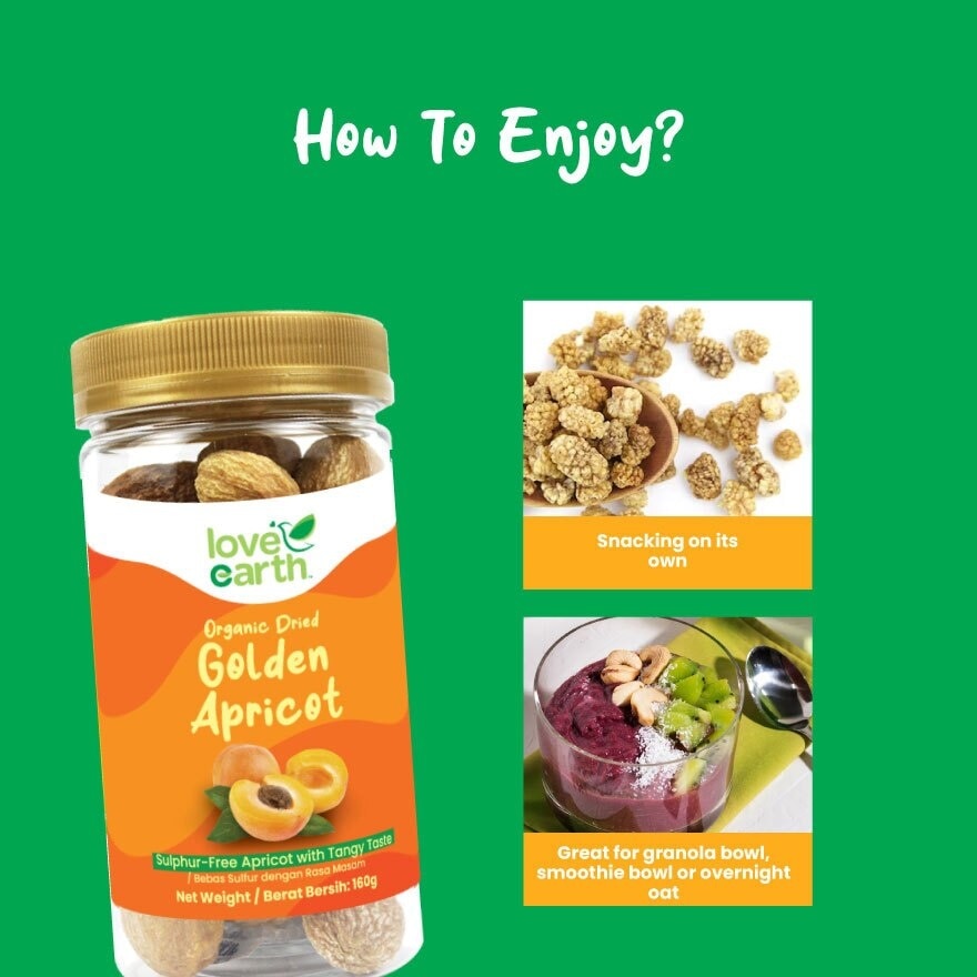 Organicanic Dried Golden Apricot 160g