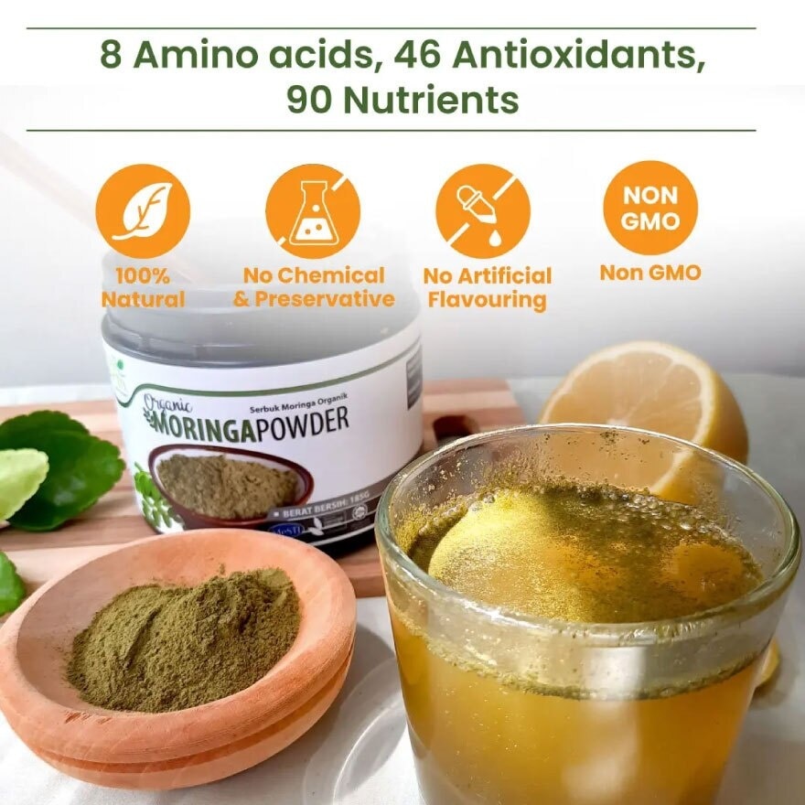 Organic Moringa Powder 185g
