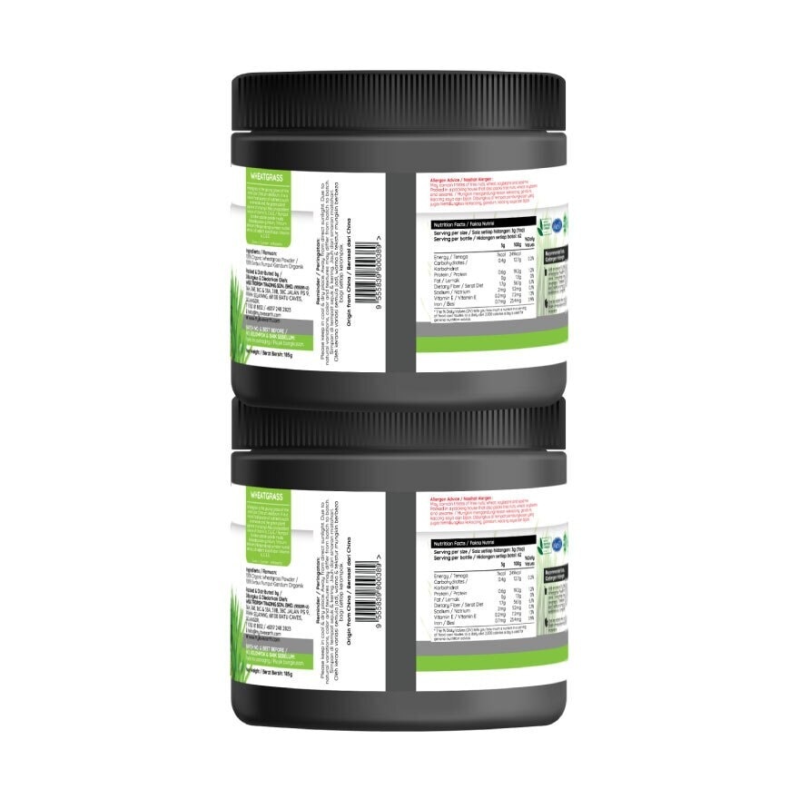 Organic Wheatgrass Powder Twin Pack 185g x 2