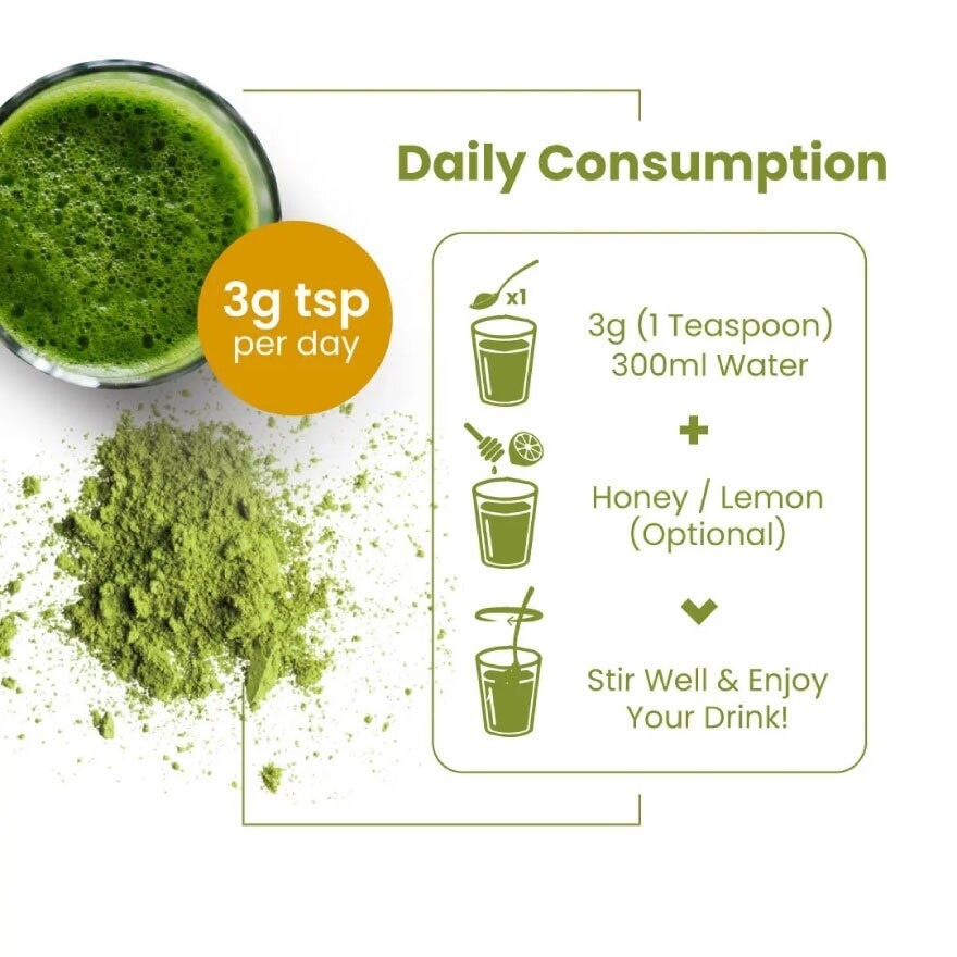 Organic Wheatgrass Powder Twin Pack 185g x 2