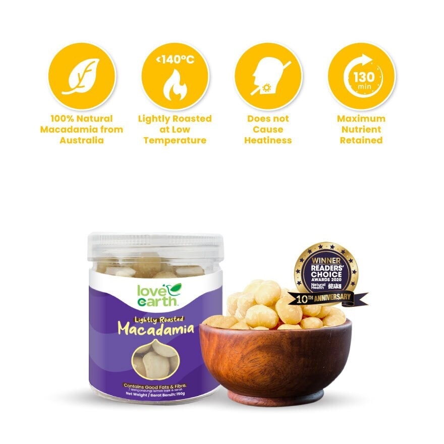Lightly Roasted Macadamia 150g