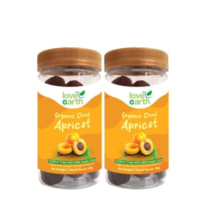 LOVE EARTH Organicanic Dried Apricot Bundle 180g x 2