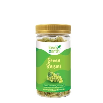 LOVE EARTH Organic Dried Green Raisins 220g