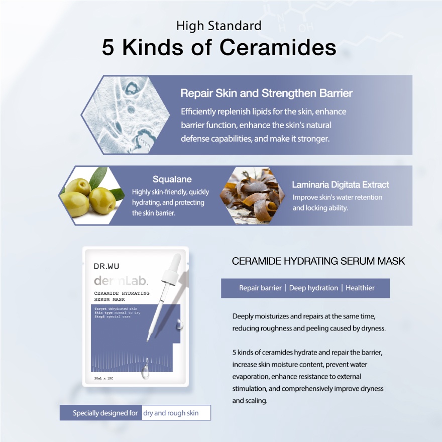DermLab Ceramide Hydrating Serum Mask 1s
