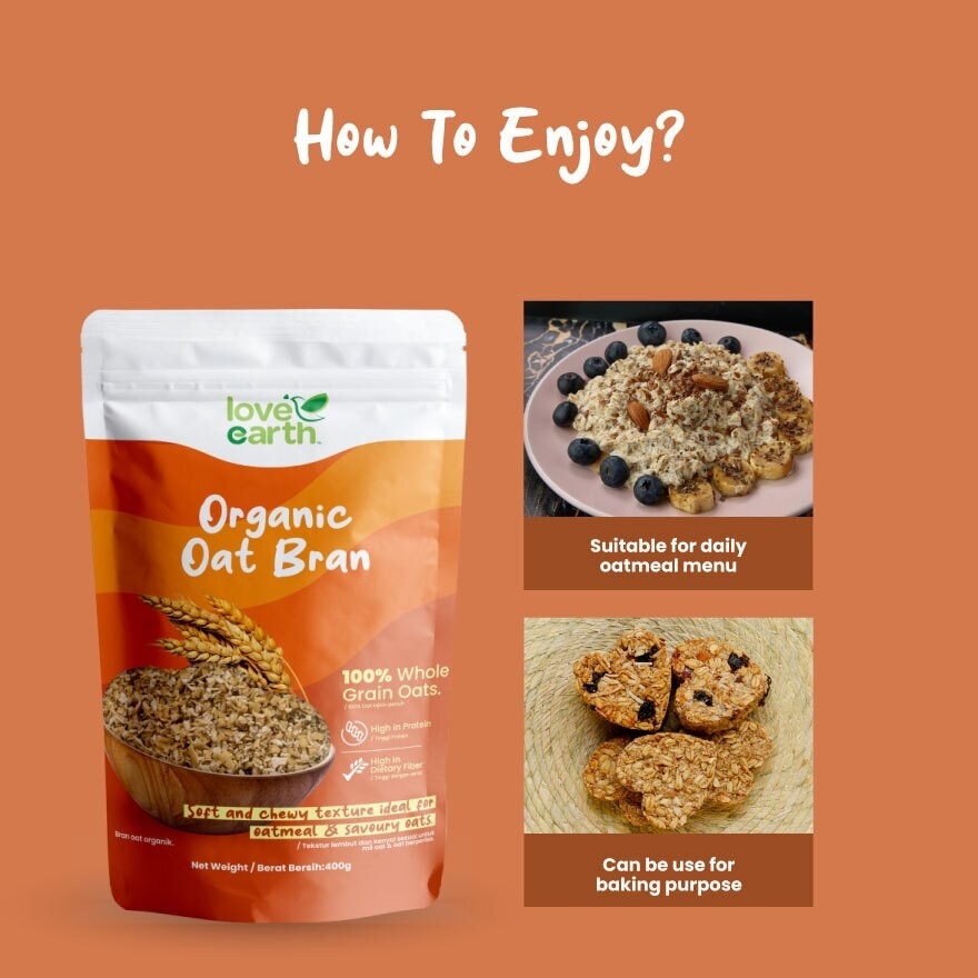 Organic Oat Bran Bundle 400g x2