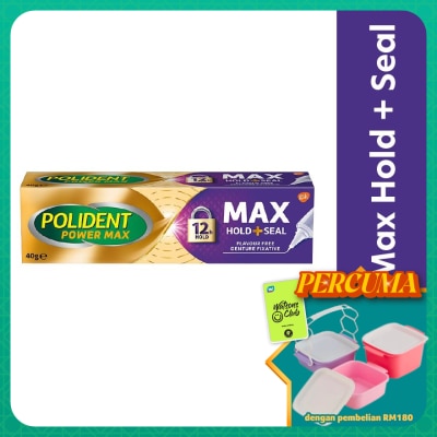 POLIDENT - Max Hold & Seal Adhesive Cream 40g
