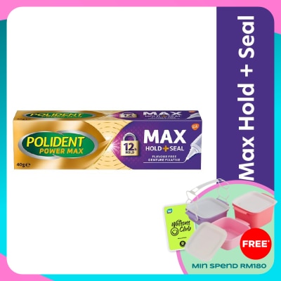 POLIDENT Max Hold & Seal Adhesive Cream 40g