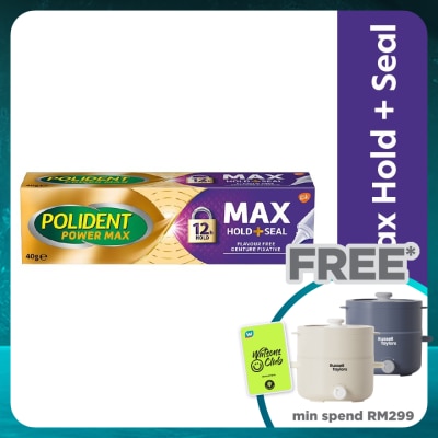 POLIDENT Max Hold & Seal Adhesive Cream 40g