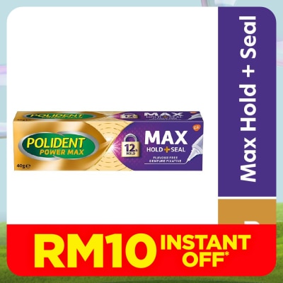 POLIDENT Max Hold & Seal Adhesive Cream 40g