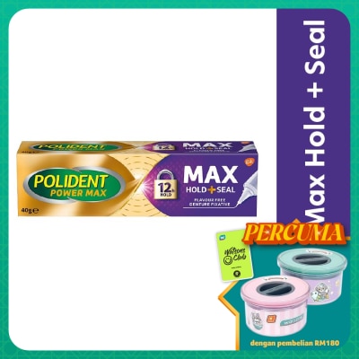 POLIDENT Max Hold & Seal Adhesive Cream 40g