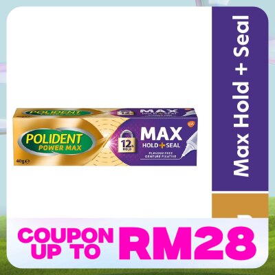 POLIDENT Max Hold & Seal Adhesive Cream 40g