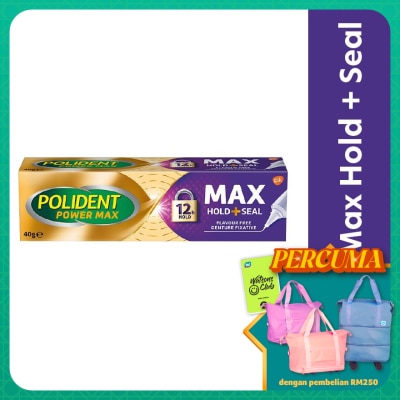 POLIDENT - Max Hold & Seal Adhesive Cream 40g
