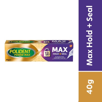 POLIDENT - Max Hold & Seal Adhesive Cream 40g