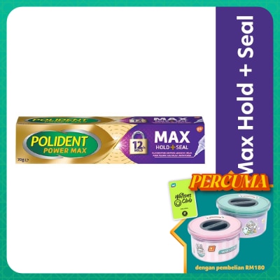 POLIDENT Max Hold & Seal Adhesive Cream 70g
